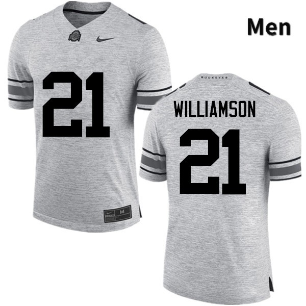 Ohio State Buckeyes Marcus Williamson Men's #21 Gray Game Stitched College Football Jersey